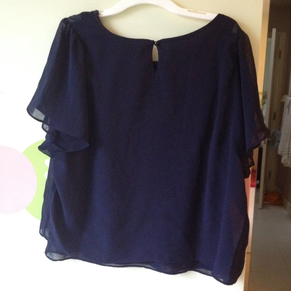 NET Dark Blue Blouse - Picture 2 of 2